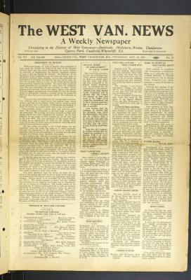 West Van. News (West Vancouver), 20 Oct 1932