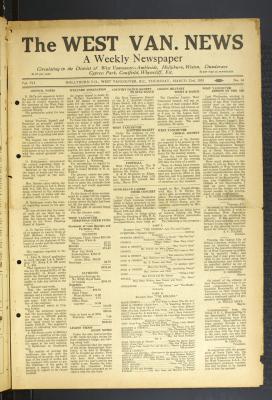 West Van. News (West Vancouver), 23 Mar 1933