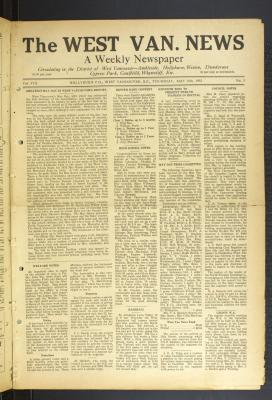 West Van. News (West Vancouver), 25 May 1933