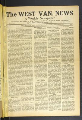 West Van. News (West Vancouver), 5 Oct 1933