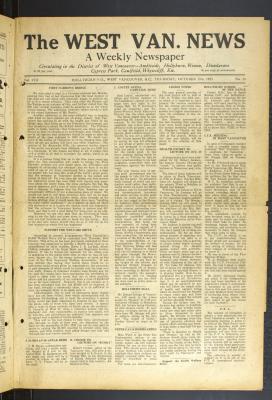 West Van. News (West Vancouver), 19 Oct 1933