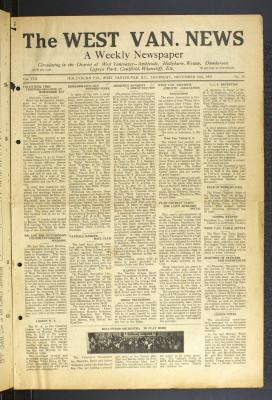 West Van. News (West Vancouver), 16 Nov 1933