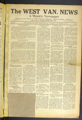 West Van. News (West Vancouver), 7 Dec 1933