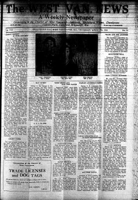 West Van. News (West Vancouver), 19 Apr 1934