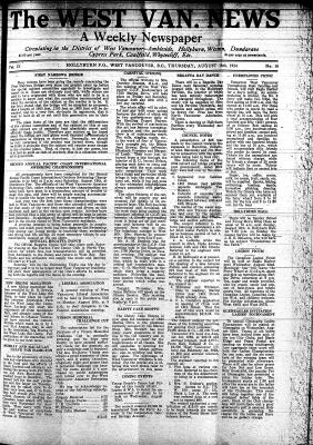 West Van. News (West Vancouver), 16 Aug 1934