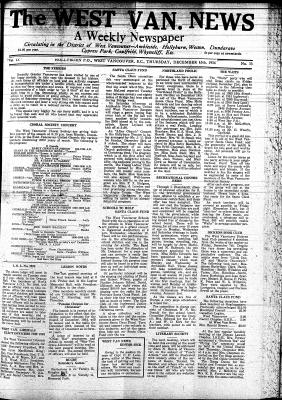 West Van. News (West Vancouver), 13 Dec 1934