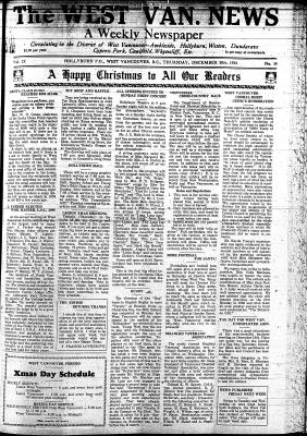 West Van. News (West Vancouver), 20 Dec 1934