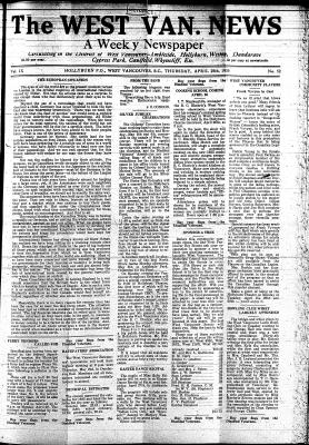 West Van. News (West Vancouver), 25 Apr 1935