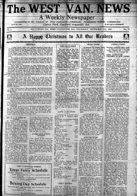 West Van. News (West Vancouver), 19 Dec 1935