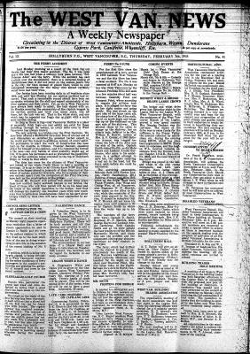 West Van. News (West Vancouver), 7 Feb 1935