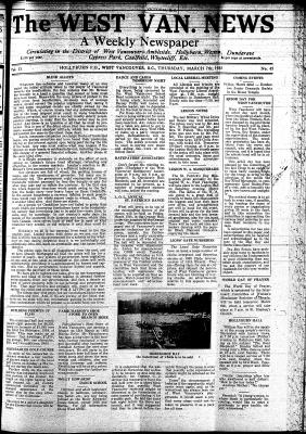 West Van. News (West Vancouver), 7 Mar 1935