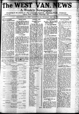 West Van. News (West Vancouver), 16 May 1935