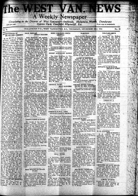 West Van. News (West Vancouver), 22 Nov 1934