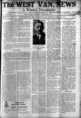 West Van. News (West Vancouver), 30 Apr 1936