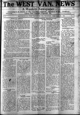 West Van. News (West Vancouver), 13 Feb 1936