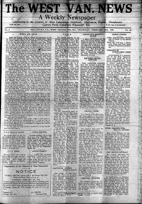 West Van. News (West Vancouver), 20 Feb 1936