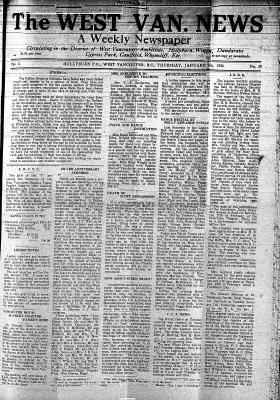 West Van. News (West Vancouver), 9 Jan 1936