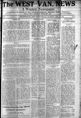 West Van. News (West Vancouver), 7 May 1936