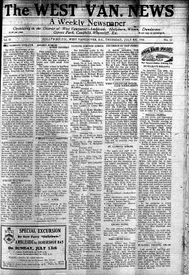 West Van. News (West Vancouver), 9 Jul 1936