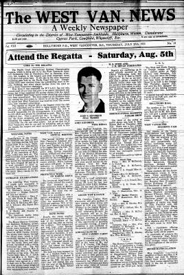 West Van. News (West Vancouver), 27 Jul 1933