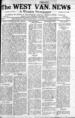 West Van. News (West Vancouver), 16 Nov 1939