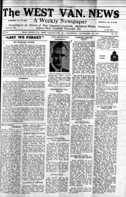 West Van. News (West Vancouver), 7 Nov 1940