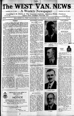 West Van. News (West Vancouver), 5 Dec 1940