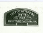 City of Waterloo historical plaque