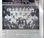 Waterloo Siskins 1983-4 Junior 'B' Champions