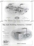 Elmira Furniture Co. & Galt Knitting Co. ads