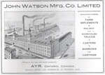 John Watson Mfg Company, Ayr, ad