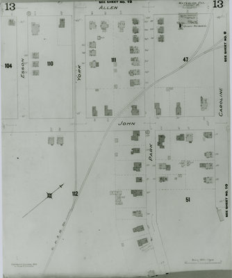 Fire Insurance Map 1908 - 1913, Map 13