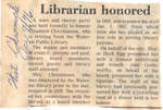 Librarian honored