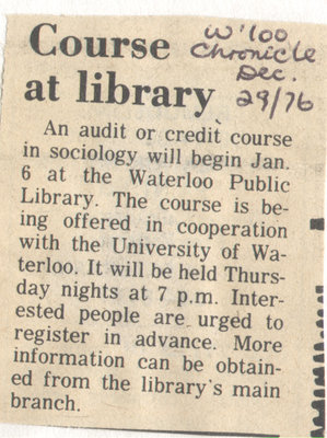 Waterloo Public Library Newsclippings