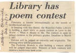 Library has poem contest
