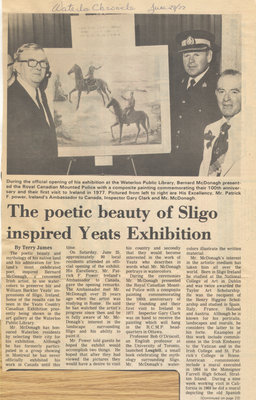 The poetic beauty of Sligo inspired Yeats Exhibition at Waterloo Public Library