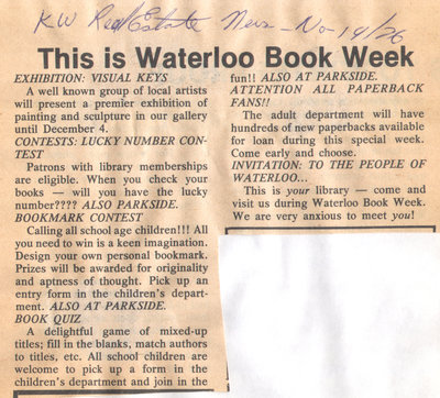 This is Waterloo Book Week