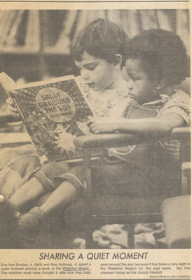 Sharing a Quiet Moment at Waterloo Public Library