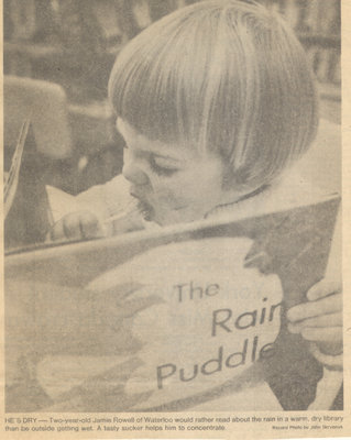 Jamie Rowell reading at Waterloo Public Library