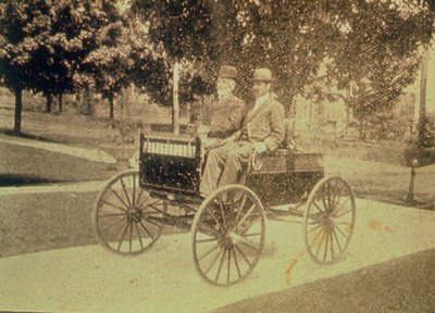 Milton and Nelson Good with the LeRoy Car, ca. 1902