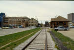 Railroad tracks in Uptown Waterloo