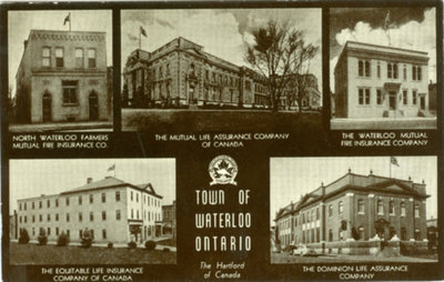 Insurance Companies of Waterloo postcard