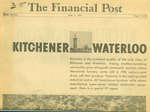 Financial Post section featuring Kitchener-Waterloo, 1965