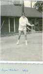Inge Weber Playing Tennis 1955