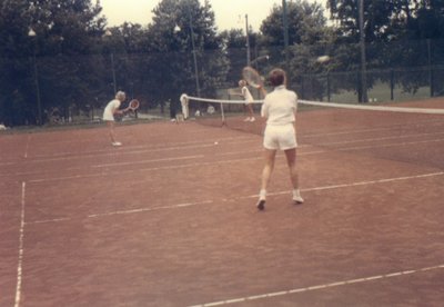 Players on the Red Clay Courts at Waterloo Tennis Club