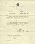 Appointment of Waterloo Postmaster Letter 1928