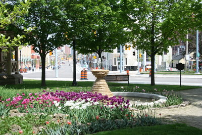 Kuntz Brewery Fountain (Now/Then)