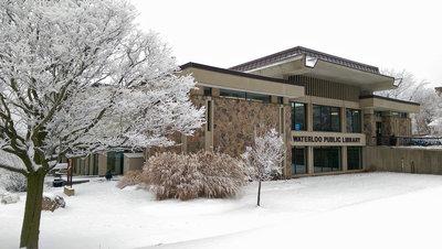 Waterloo Public Library in the Winter, Albert Street