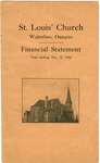 St. Louis Catholic Church 1918 Financial Report