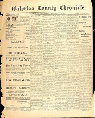 Waterloo County Chronicle, 18 May 1893